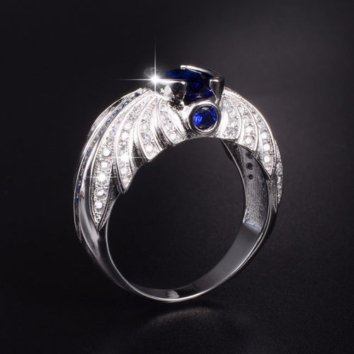 Silver Blue Sapphire Rings
